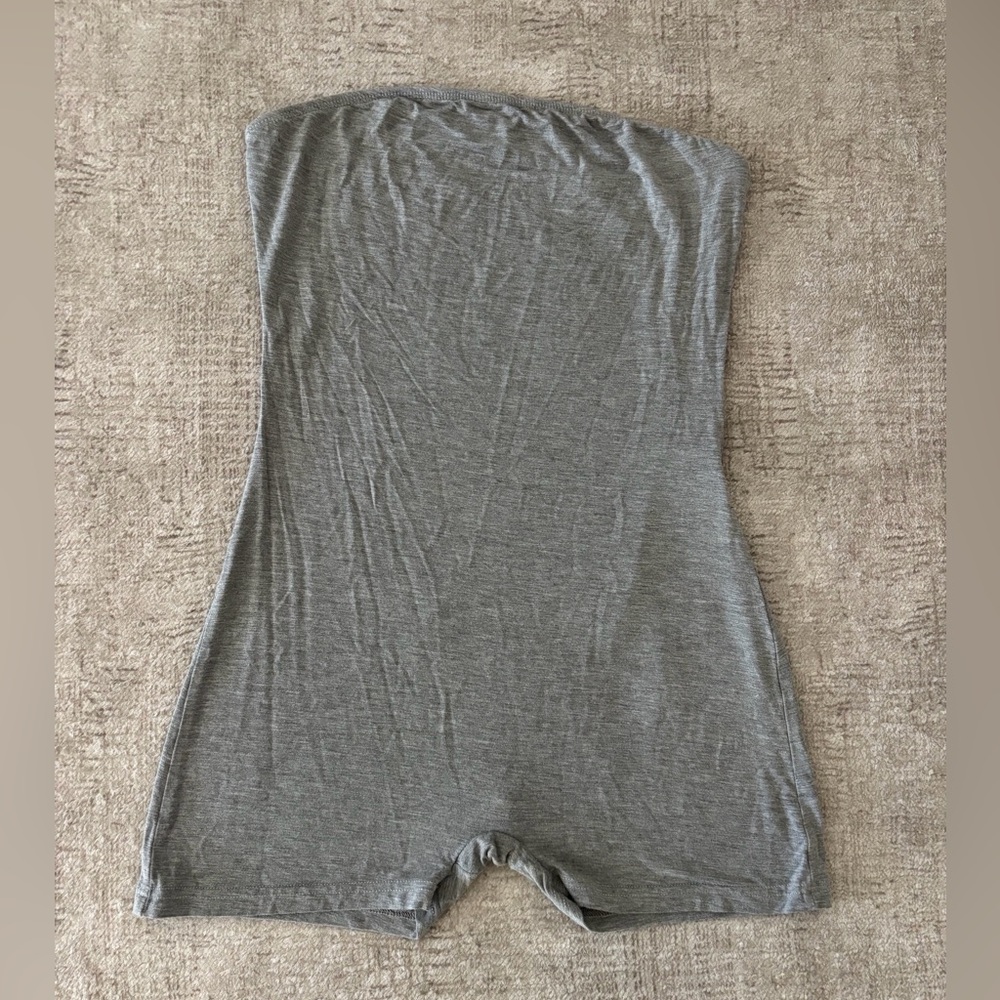 Light Grey Tube Top Romper